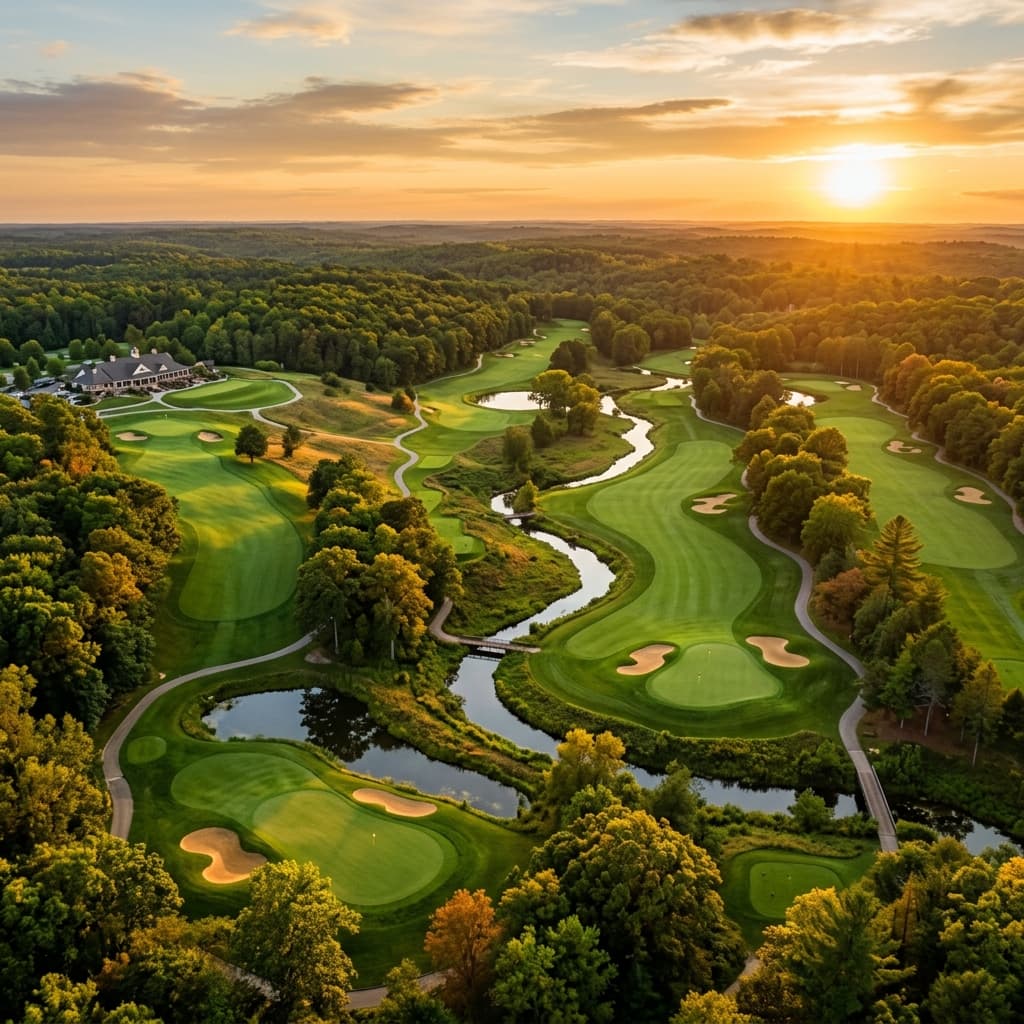 Golf course aerial view